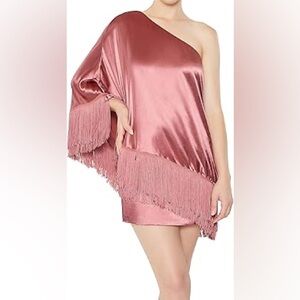 Likely One-Shoulder Fringe Hem dress sz 0 NWT